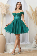 Adora 1060 Homecoming Short Glitter Cocktail Prom Dress