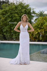 A Line Long Lace Bridal Wedding Dress Primavera Couture 11143