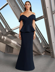 Alexander by Daymor 1151 Long Formal Peplum Evening Dress