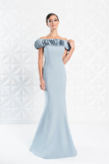 Alexander by Daymor 1280 Long Ruffle Fit Formal Dress
