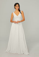 A Line Long Wedding Dress MGNY Madeline Gardner New York 21767