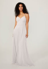 A Line Long Formal Evening Pleated Dress MGNY Madeline Gardner New York 21784