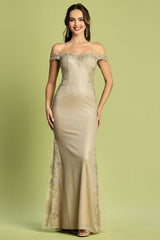 Adora 3118 Prom Long Mermaid Metallic Glitter Formal Dress