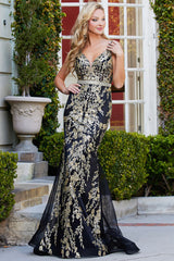 Adora 3127 Mermaid Long Formal Glitter Prin Prom Dress