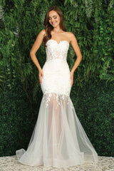 Adora 3164 Long Glitter Mermaid Wedding Dress