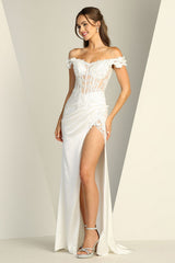 Adora 3199 Bridal Long Slit Wedding Dress