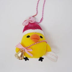 2008 Pink Kiiroitori Santa Plush Keychain - Christmas Rilakkuma - San-X