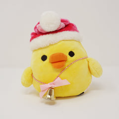 2008 Pink Hat Kiiroitori with Bell Plush - Christmas Rilakkuma Store Limited - San-X