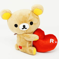 2008 Rilakkuma with Red Heart Plush - Lawson Limited Fall Rilakkuma Fair - San-X