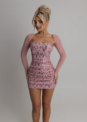 Wild Attraction Sequin Mini Dress - Pink