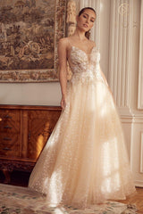 A-line Long Prom Dress