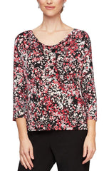Alex Evenings AE83211539 Cowl Long Sleeve Neck Blouse