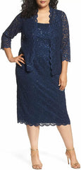 Alex Evenings AE84122329 Plus Size Short Dress