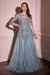 A-Line Long Ball Gown Formal Dress by Andrea & Leo MA108