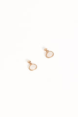 Alina Earrings - Gold/White