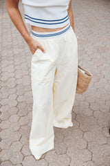 Adam Wide Leg Pant - Pale Yellow