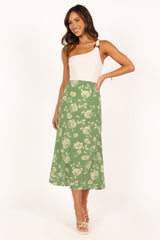 Cordelia Midi Skirt - Green