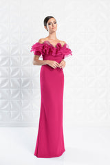 Alexander by Daymor 1257 Long Ruflle Formal Evening Dress