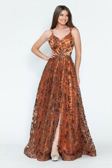 A Line Long Formal Evening Prom Dress Lenovia 8235