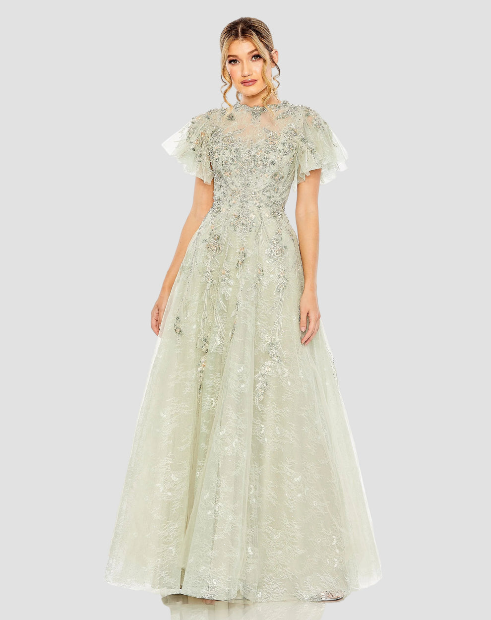 A Line Long Formal Sequin Mother of the Bride Dress Mac Duggal 20450