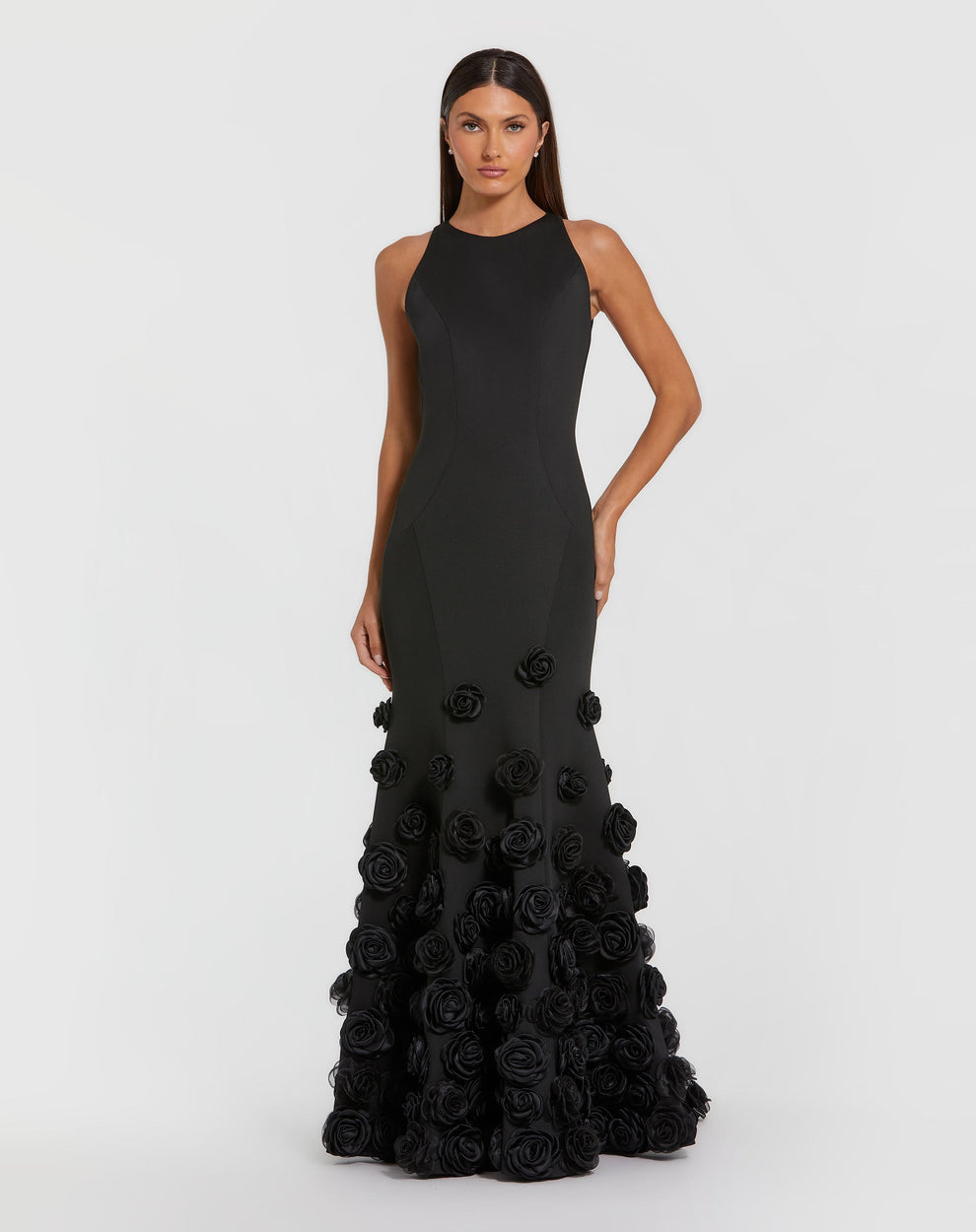 3D Floral Long Formal Dress Mermaid Mac Duggal 21038