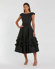 3D Floral Short Cocktail Dress A Line Mac Duggal 21039