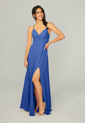 A Line Long Formal Slit Dress MGNY Madeline Gardner New York 21755