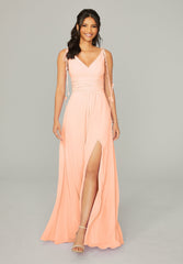 A Line Formal Long Slit Dress MGNY Madeline Gardner New York 21759