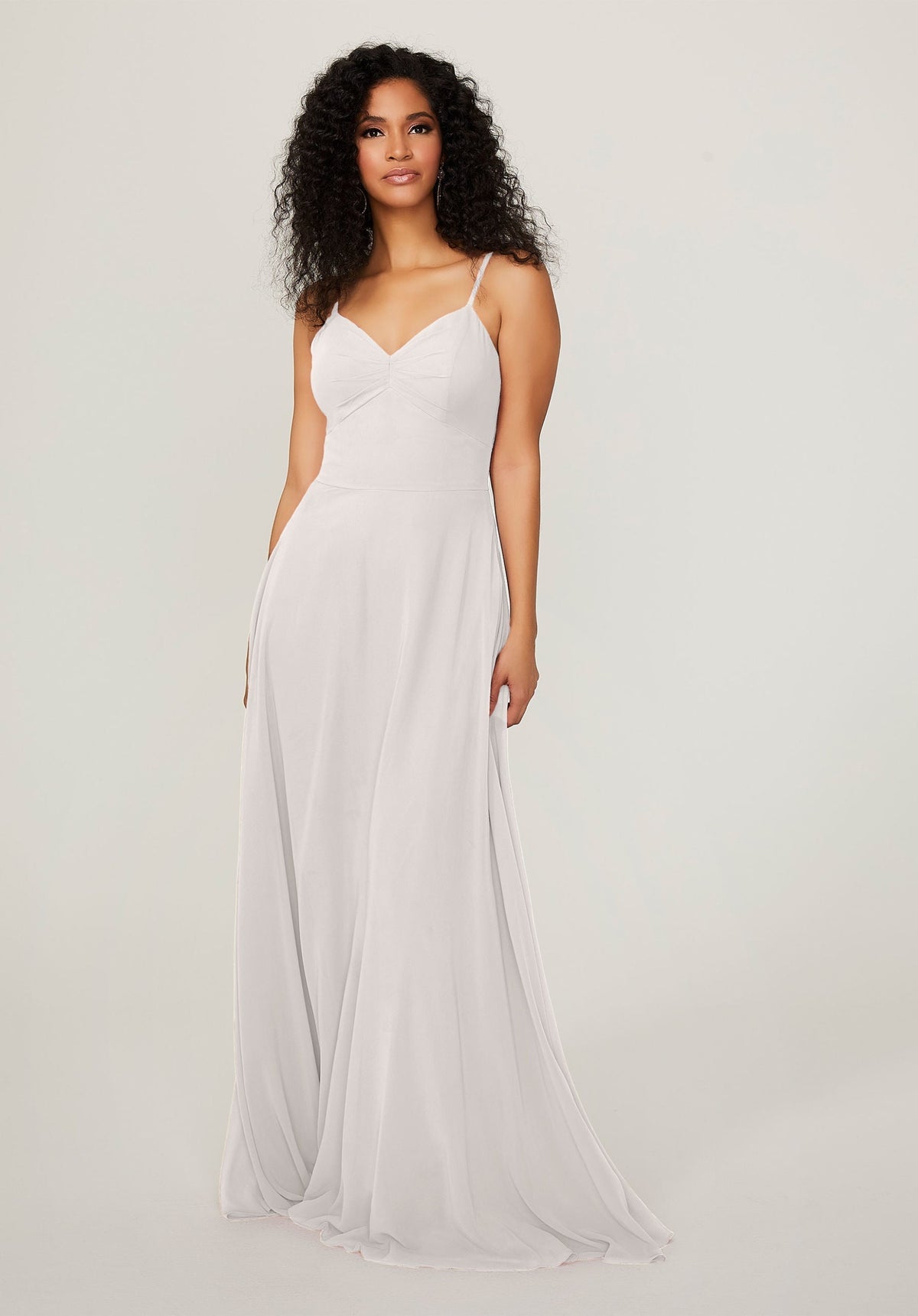 A Line Long Formal Evening Pleated Dress MGNY Madeline Gardner New York 21784