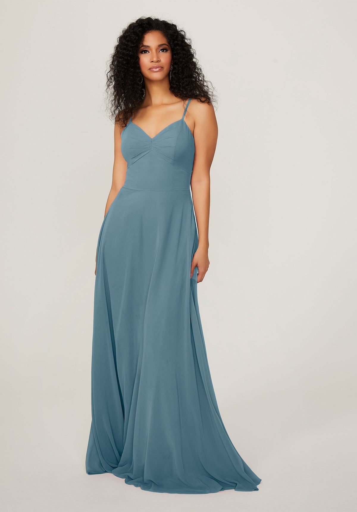 A Line Formal Long Evening Pleated Dress MGNY Madeline Gardner New York 21784