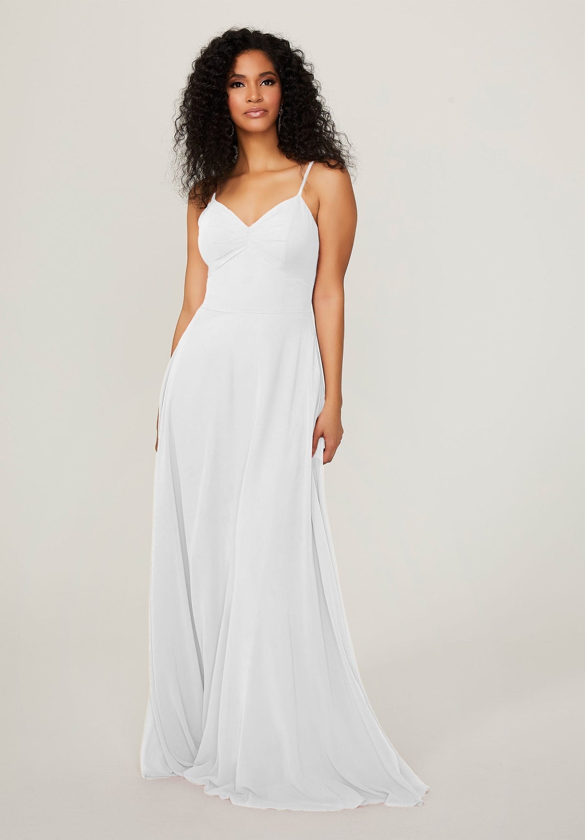 A Line Long Wedding Dress MGNY Madeline Gardner New York 21784