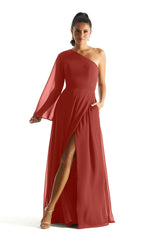 A Line Formal Long Sleeve Dress MGNY Madeline Gardner New York 21854