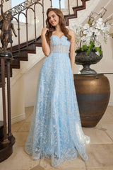 Adora 3095 Prom A Line Floral Evening Formal Dress