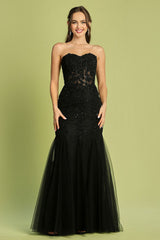 Adora 3108 Prom Long Mermaid Applique Formal Dress