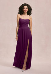 A Line Evening Slit Formal Long Dress MGNY Madeline Gardner New York 31250