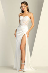 Adora 3161 Long Corset Fitted Wedding Dress