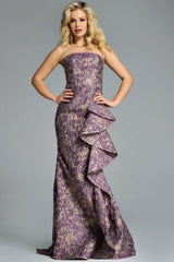 A Line Long Formal Ruffle Evening Prom Dress Jovani 41134