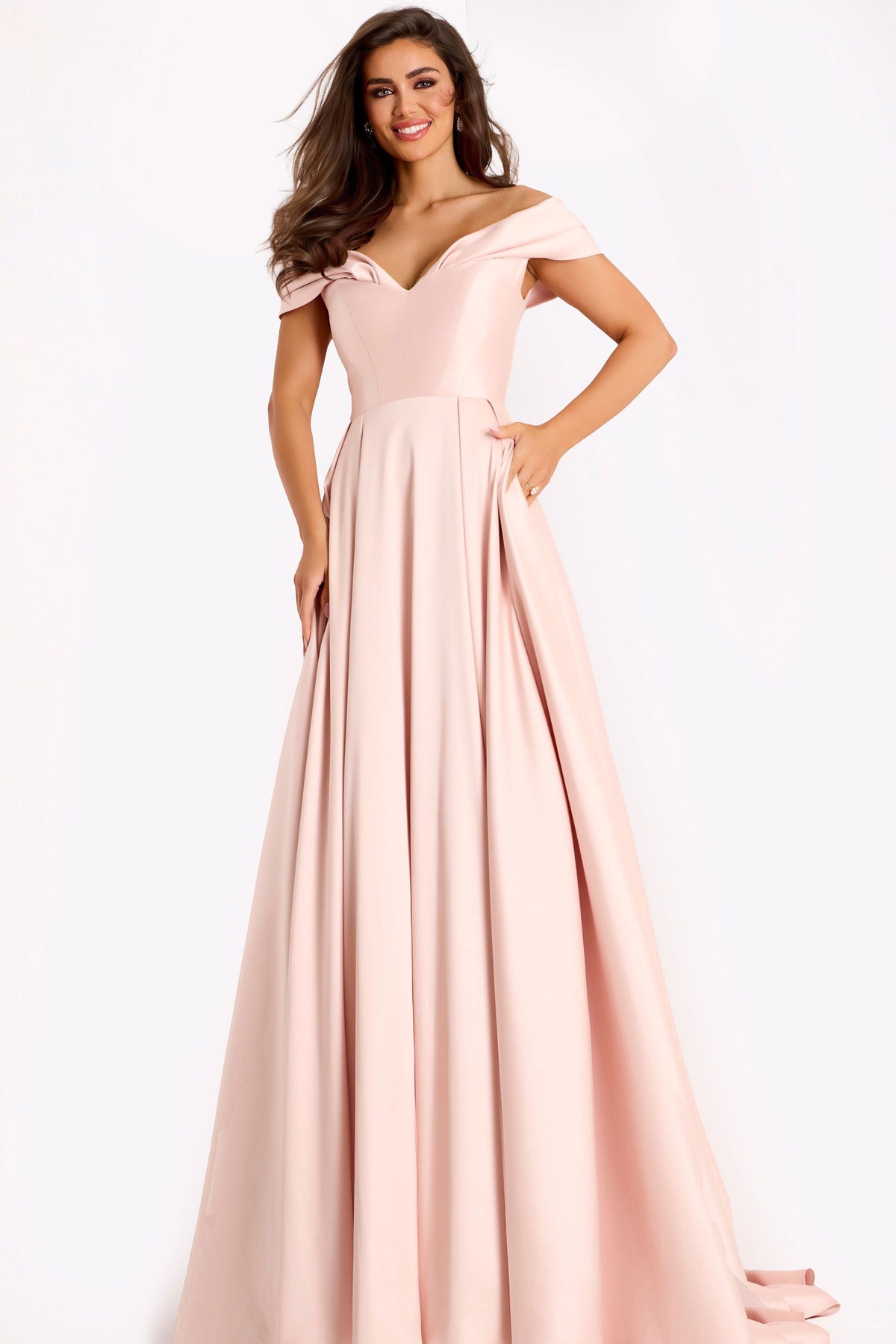 A Line Long Prom Formal Dress Jovani 43279