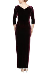 Alex Evenings AE81918583 Long Formal Velvet Dress Sale