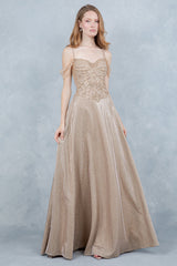 A Line Long Formal Sequin Prom Dress Cinderella Couture 8581J
