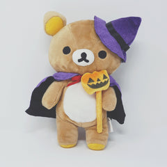 2008 Rilakkuma in Purple Hat and Cape Plush - Rilakkuma Store Limited Halloween - San-X