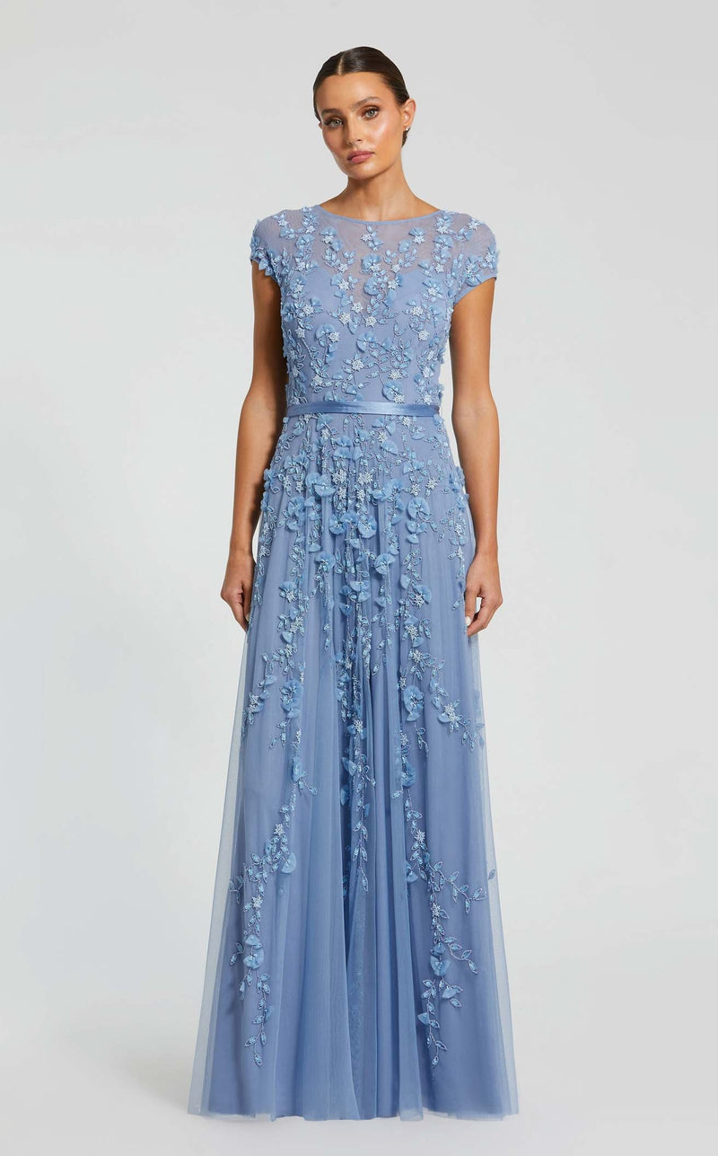 A Line Long Formal 3D Floral Mother of the Bride Dress Mac Duggal 9914521