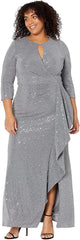 Alex Evenings AE8427599 Long Metallic Formal Dress