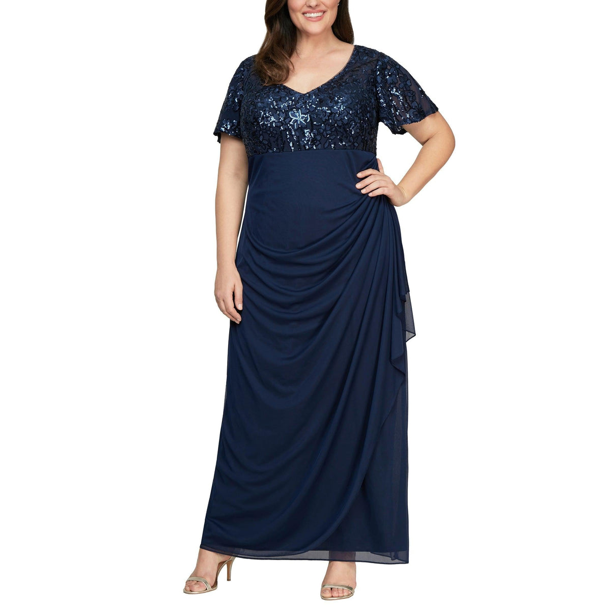 Alex Evenings AE8496771 Plus Size Long Formal Dress