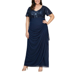 Alex Evenings AE8496771 Plus Size Long Formal Dress