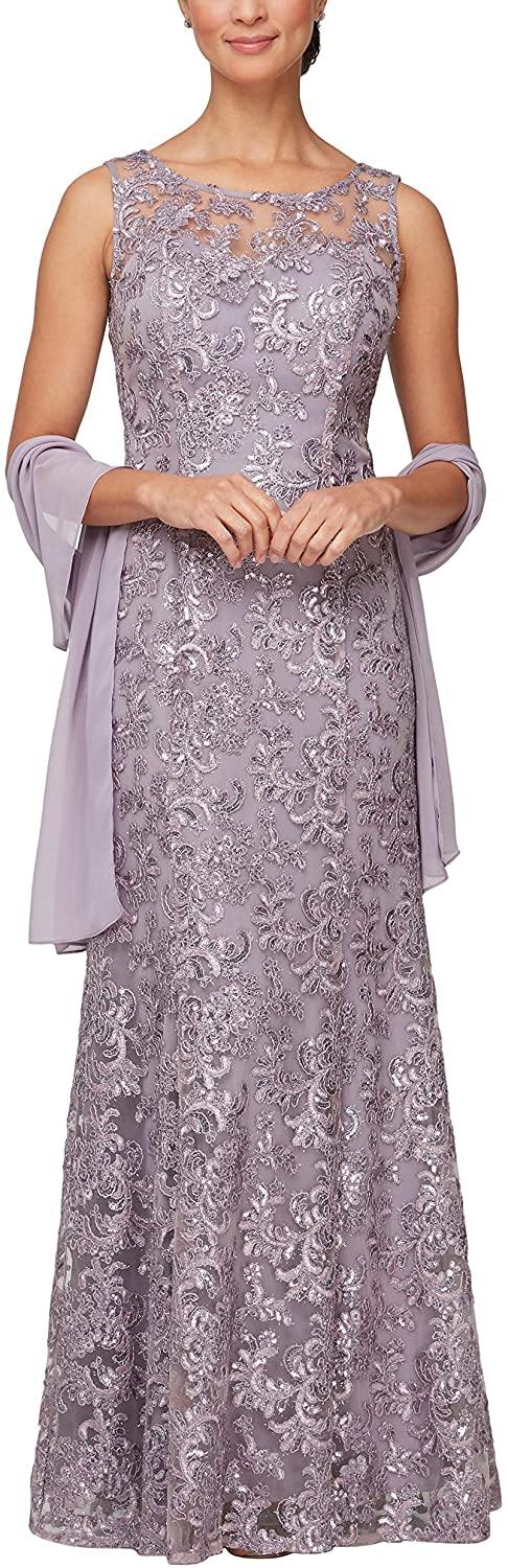 Alex Evenings AE82171128 Sleeveless Long Formal Dress