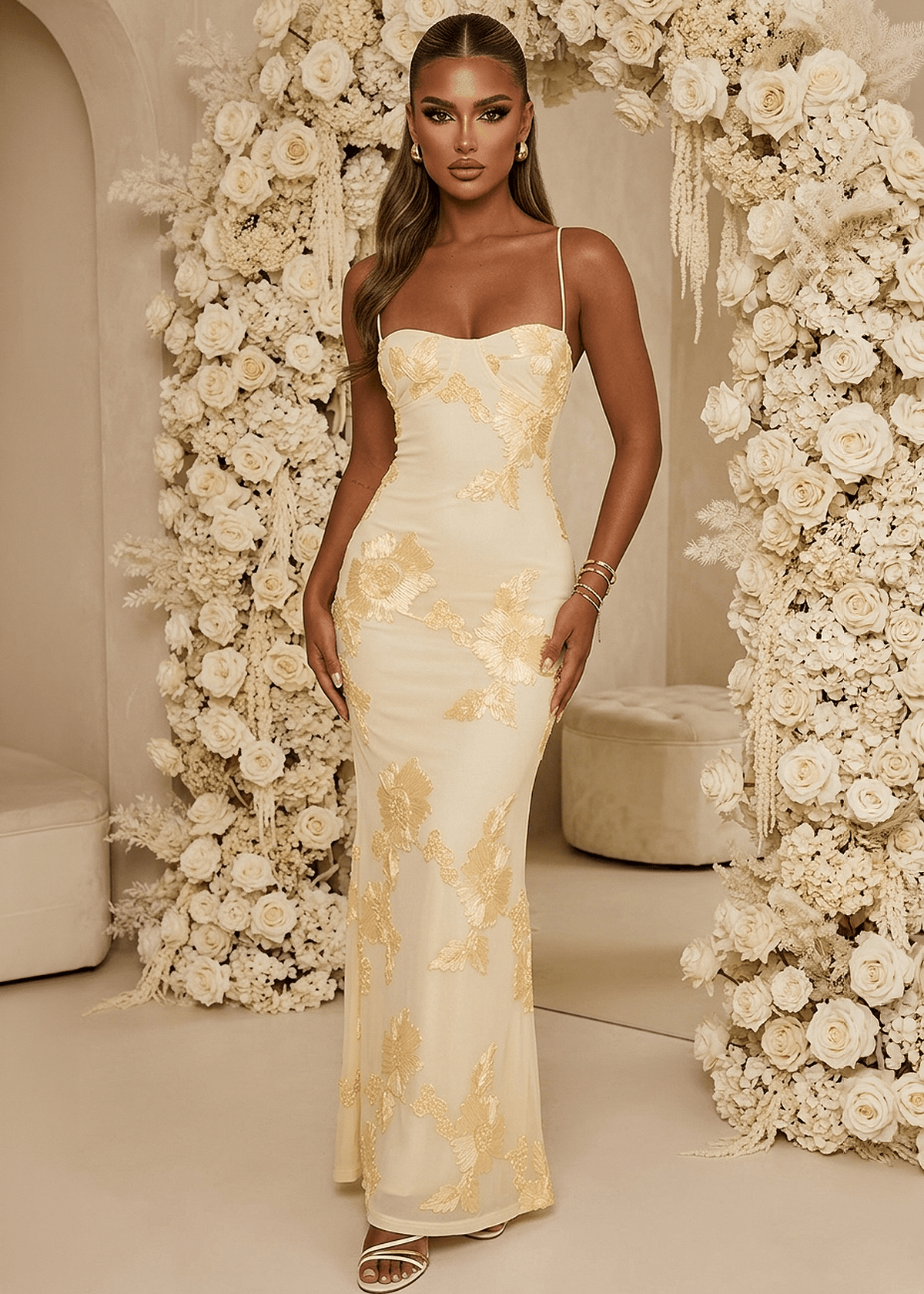 Blissful Moments Maxi Dress - Yellow