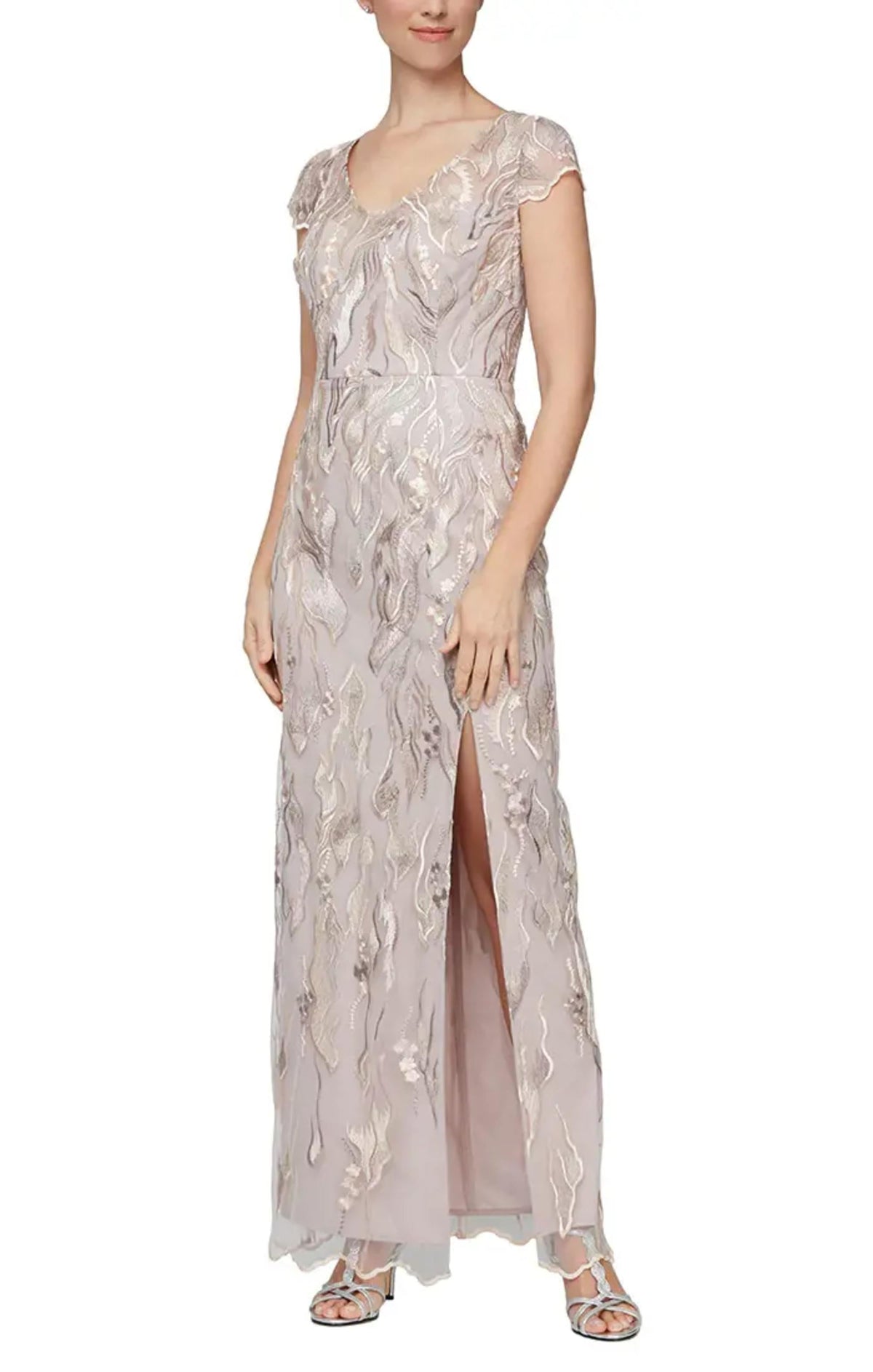 Alex Evenings J1171294 Long Formal Mother of the Bride Dress