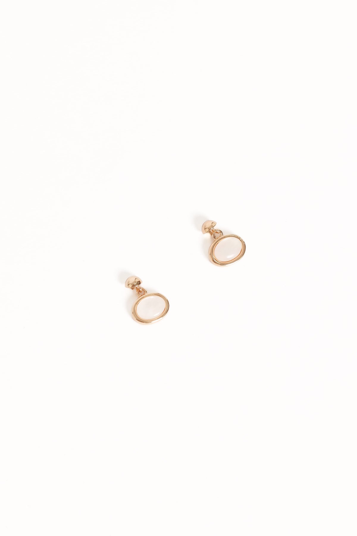 Alina Earrings - Gold/White