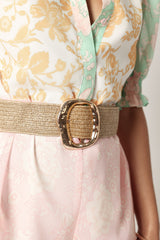 Amalfi Woven Belt - Gold